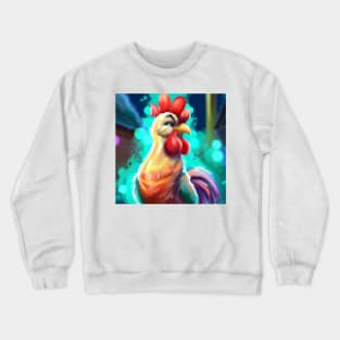 Cute Rooster Drawing Crewneck Sweatshirt